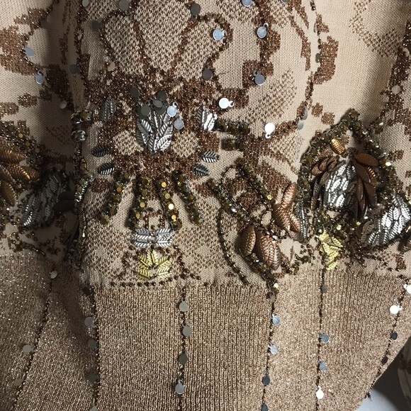 Jonathan simkhai pullover sweater with golden embellishments puffy sleeves Small - Picture 12 of 15